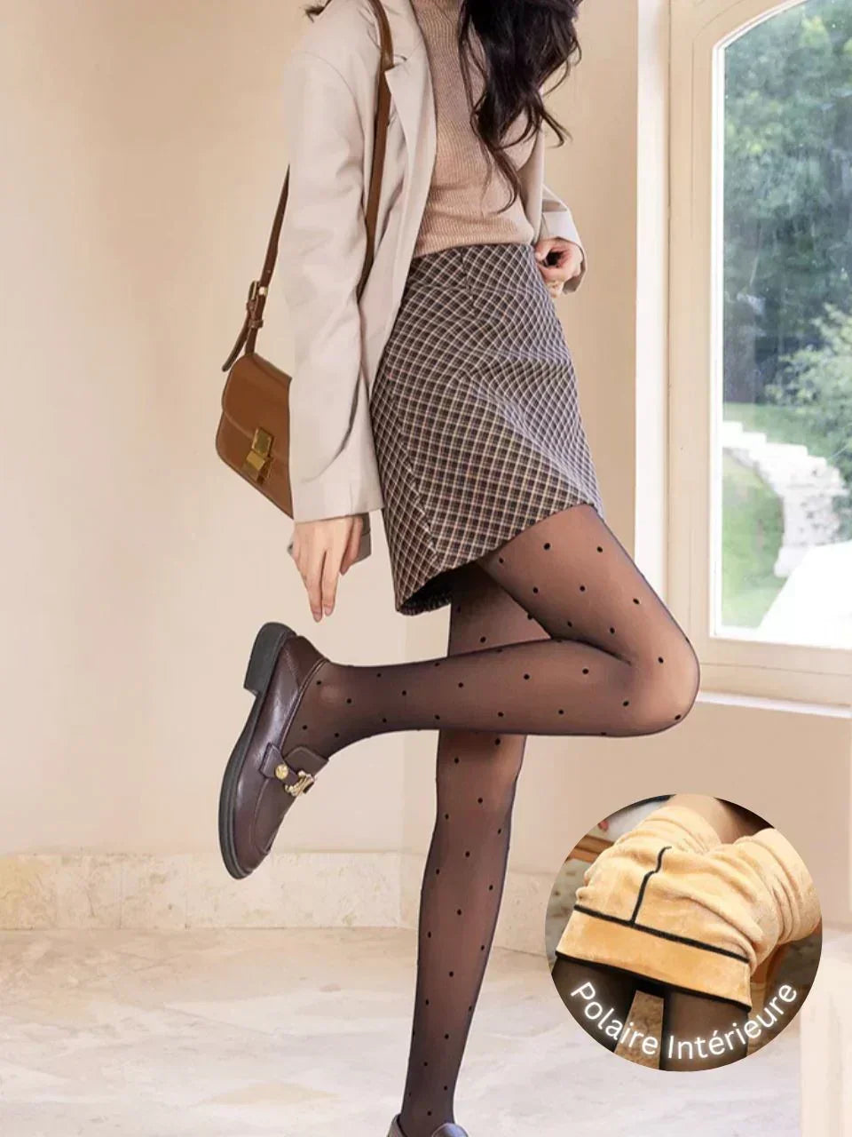 Collant Chaud Hiver Noir / Taille Unique et Extensible