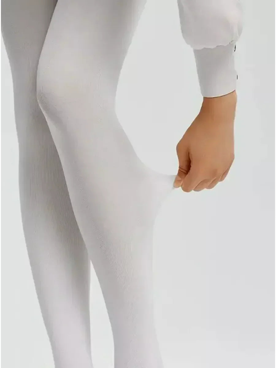 Collant En Laine Blanc Chaud Taille Unique et Extensible / Blanc