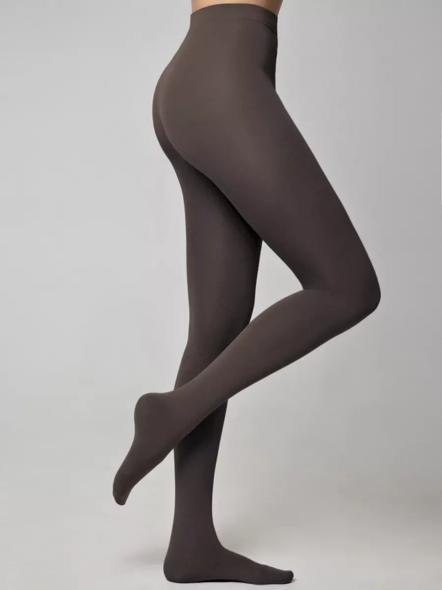 Collant En Laine Polaire Gris / Taille Unique et Extensible