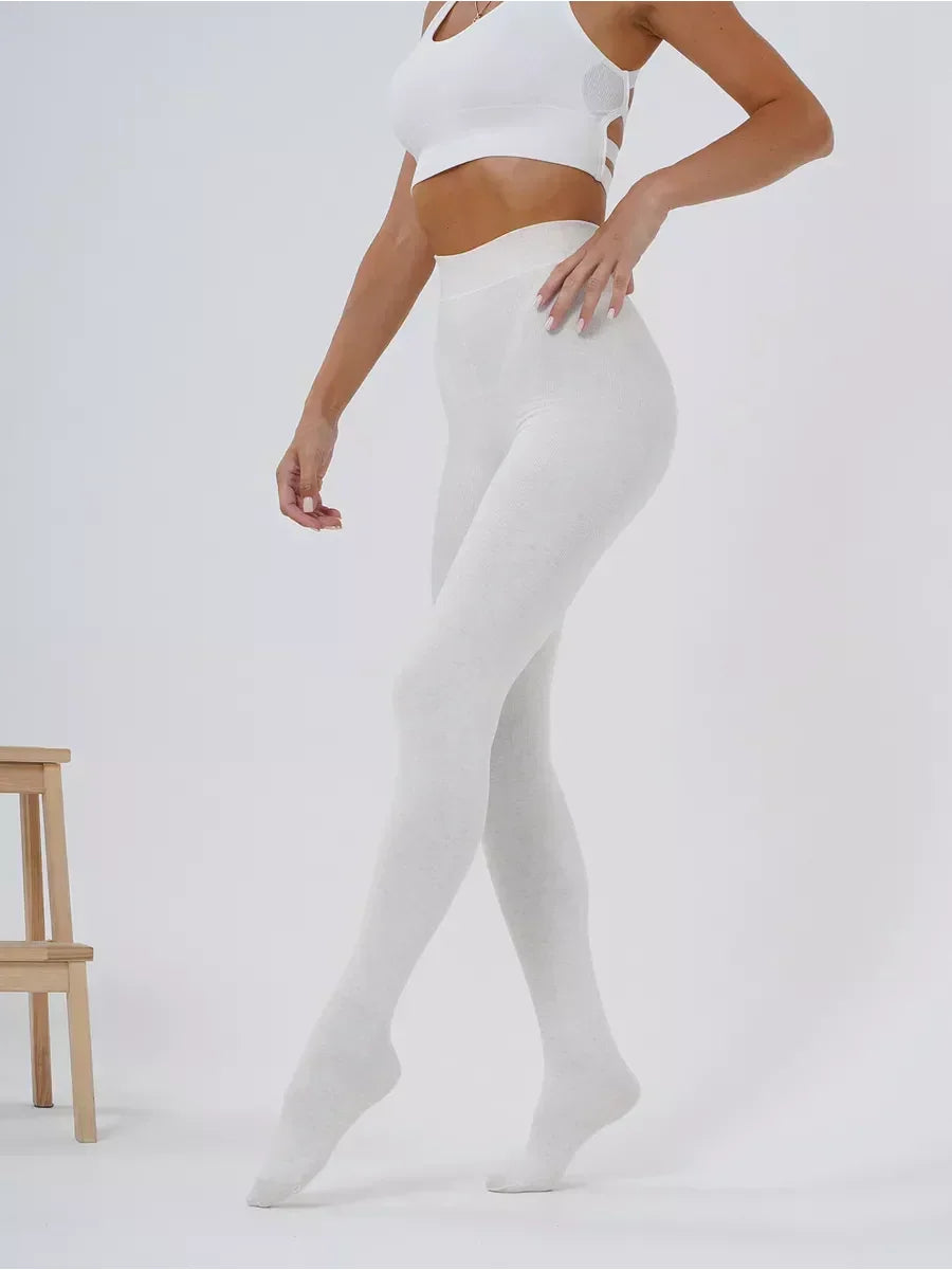 Collant Polaire Blanc Taille Unique et Extensible / Blanc