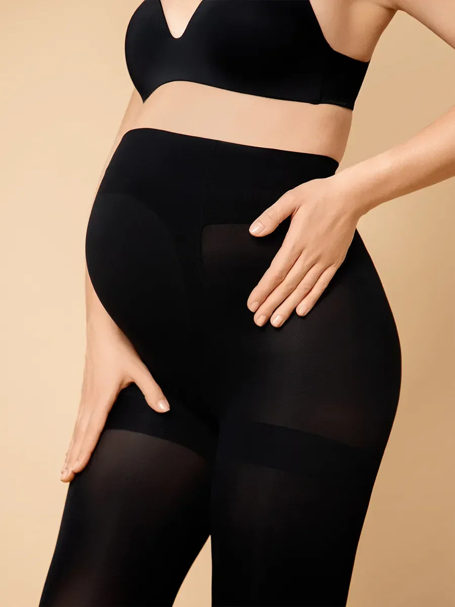 Collant Polaire Grossesse Maternité Taille Unique et Extensible / Noir