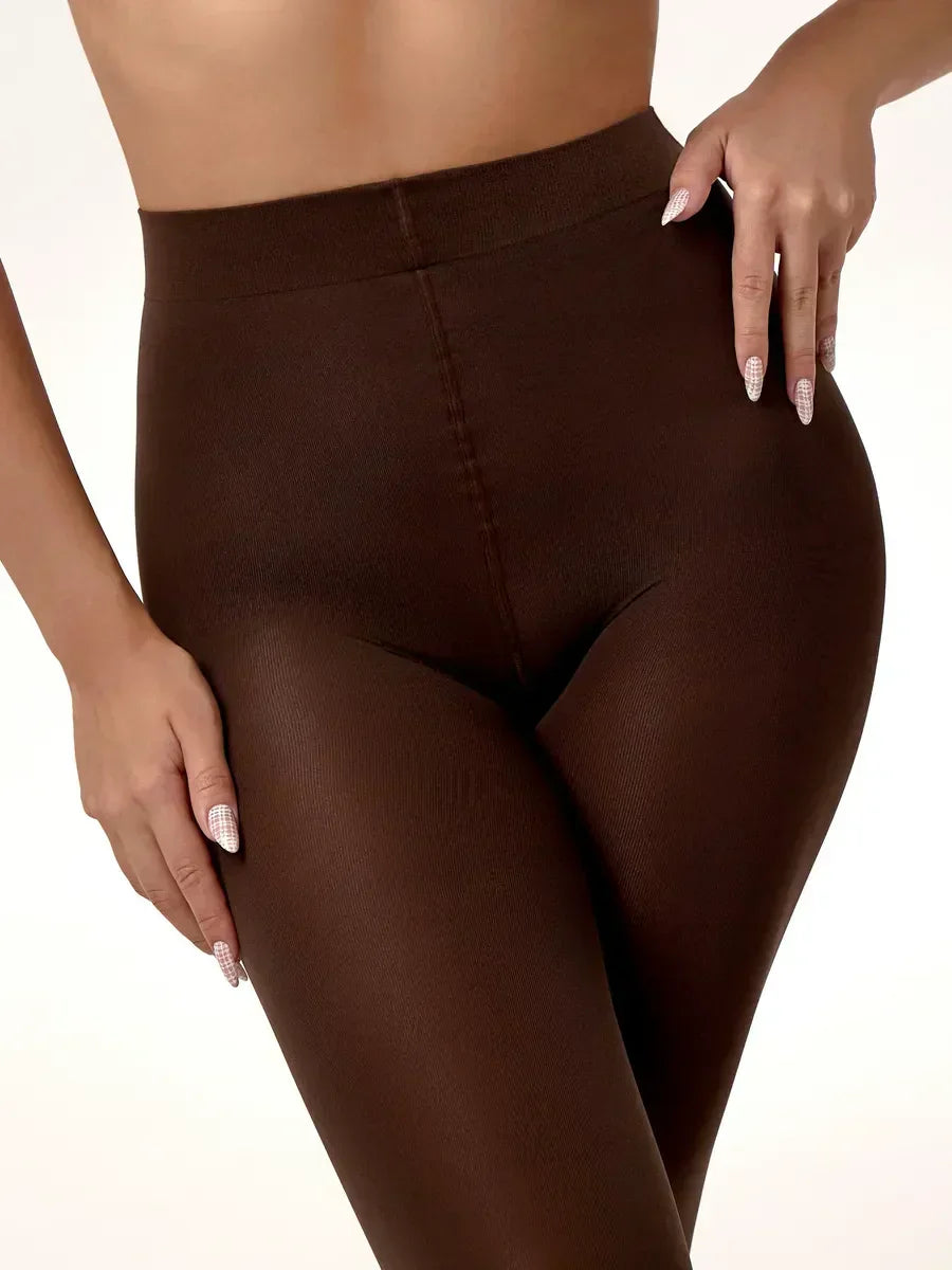 Collant polaire marron Taille Unique et Extensible / Marron