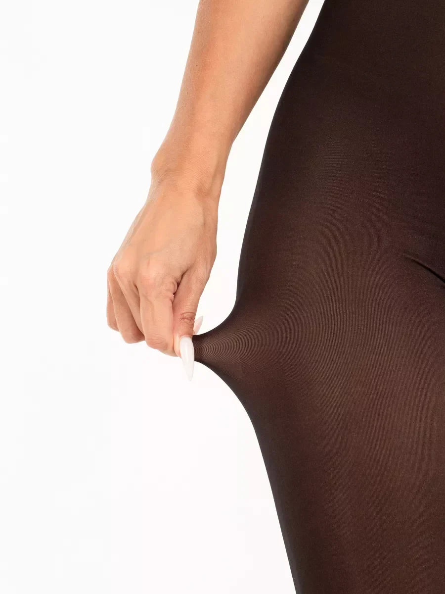 Collant polaire transparent grande taille Taille Unique et Extensible / Noir