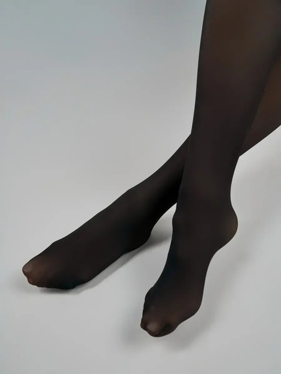 Collant Thermique Effet Voile Taille Unique et Extensible / Noir