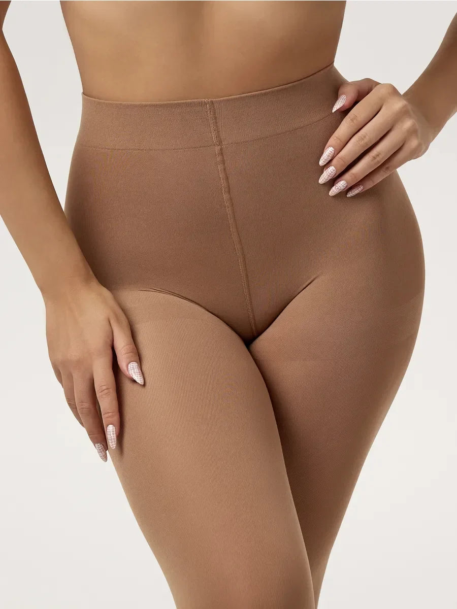 Collants Chauffants Beige / Taille Unique et Extensible
